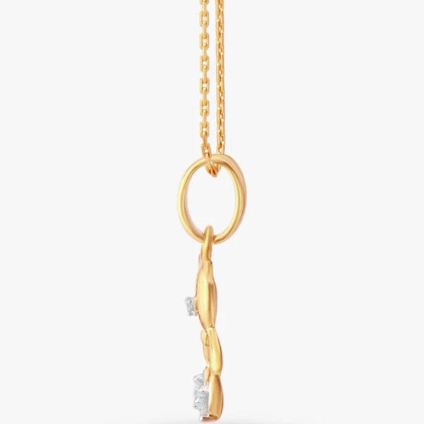 Tanishq Teddy Bear Diamond Pendant view 2